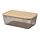 Current variation: rectangular metal/light gray-brown bamboo