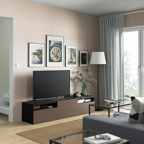 BESTÅ, TV unit with drawers and door. 2 of 8 open dialog