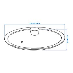 Ilustración de medidas - KLOCKREN tapa para sartén