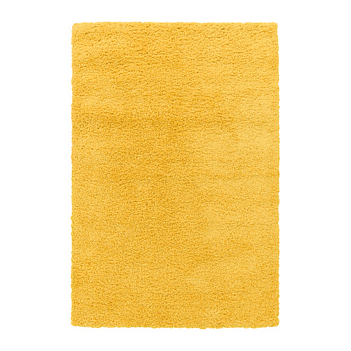 Alfombra amarilla peluda: suave, duradera, resistente a las manchas, cálida, que reduce el ruido.