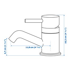 Measurement Illustration - PILKÅN bath faucet
