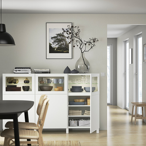 BESTÅ, display cabinet with doors 2 of 8 open dialog
