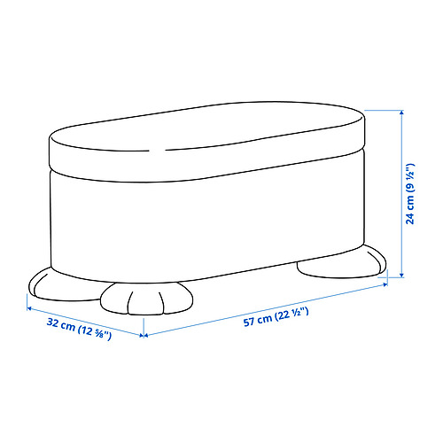 GREJSIMOJS, pouffe with storage. 6 of 6 open dialog