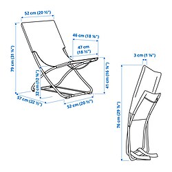 Measurement Illustration - STRANDÖN beach chair