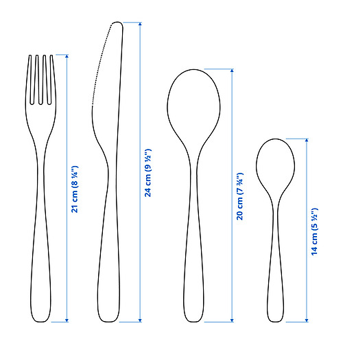 TILLAGD, 24-piece flatware set. 9 of 9 open dialog