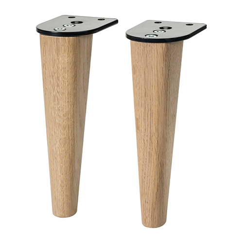 SMEDSTORP: madera natural, tapa negra, patas cónicas, diseño minimalista.
