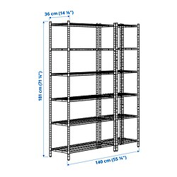 Measurement Illustration - OMAR shelf unit