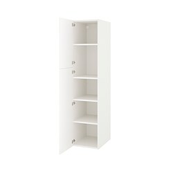ENHET, high cabinet with 2 doors, White