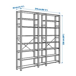 Measurement Illustration - IVAR shelving unit