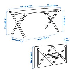 Measurement Illustration - IKEA PS 2026 table