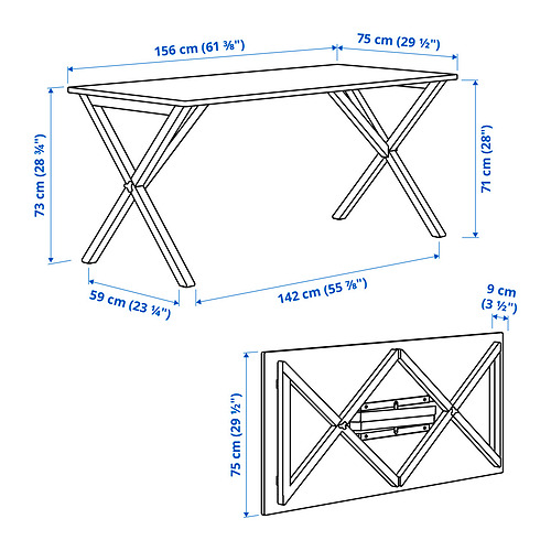 Measurement Illustration - IKEA PS 2026 table