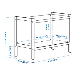 Measurement Illustration - EKENABBEN cabinet