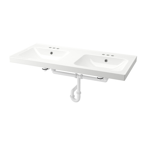 ORRSJÖN, double sink with water trap. 1 of 2 open dialog