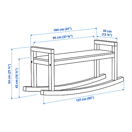 Measurement Illustration - IKEA PS 2026 bench