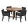 Current variation: oak veneer brown stained/black Gunnared dark grey,  Ø145 cm/Ø57 1/8 "