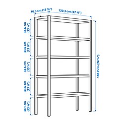 Measurement Illustration - STOCKHOLM 2025 shelf unit