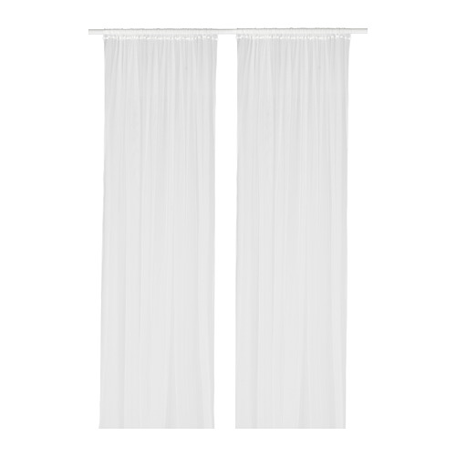 Cortinas de red LILL blancas. Poliéster reciclado, sostenible, fácil de instalar.