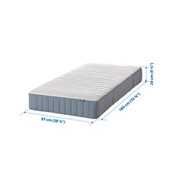 Ilustración de medidas - VALEVÅG mattress híbrido