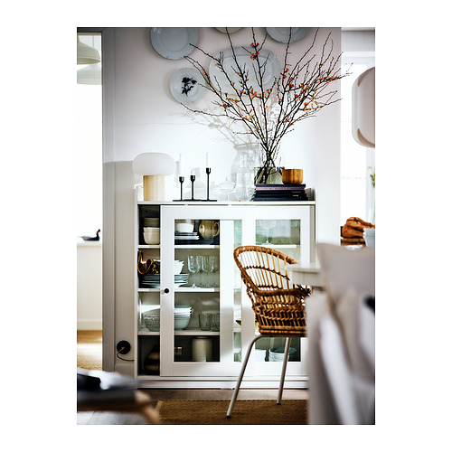 HAUGA, glass-door cabinet 3 of 10 open dialog