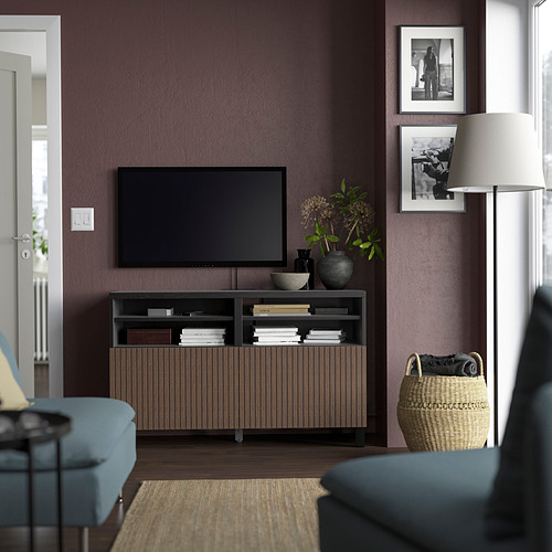 BESTÅ, TV bench with doors. 3 of 10 open dialog