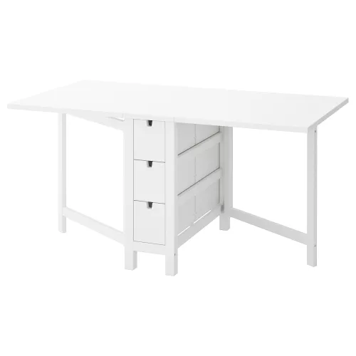 IKEA Puerto Rico - NORDEN drop leaf dining table, white, 10 1/4/35