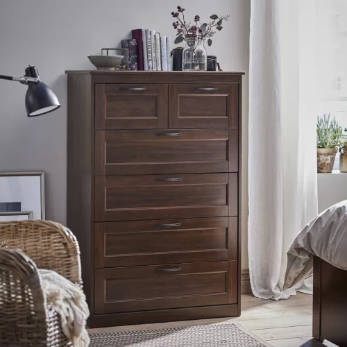 IKEA Mayagüez - SONGESAND chest, vertical, 6-drawer, brown