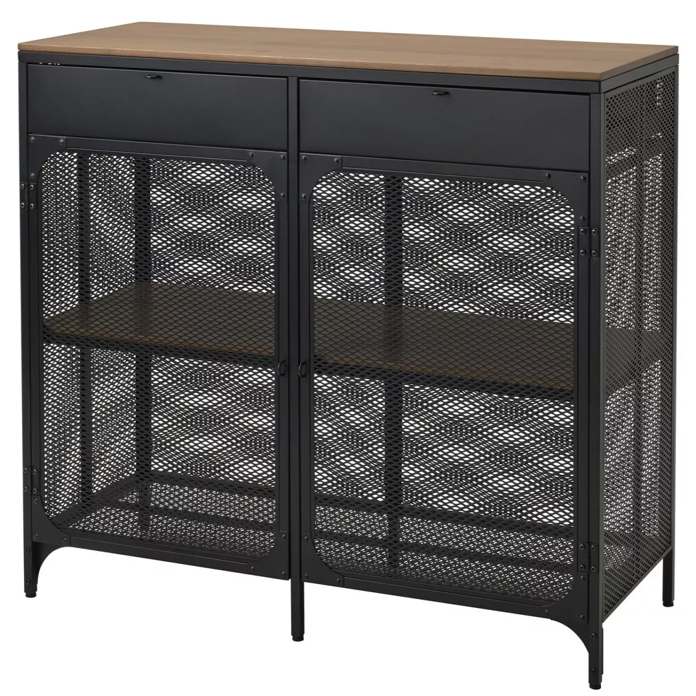 IKEA Puerto Rico - FJÄLLBO Sideboard, black, 43 3/4x18 1/2x37 3/8 