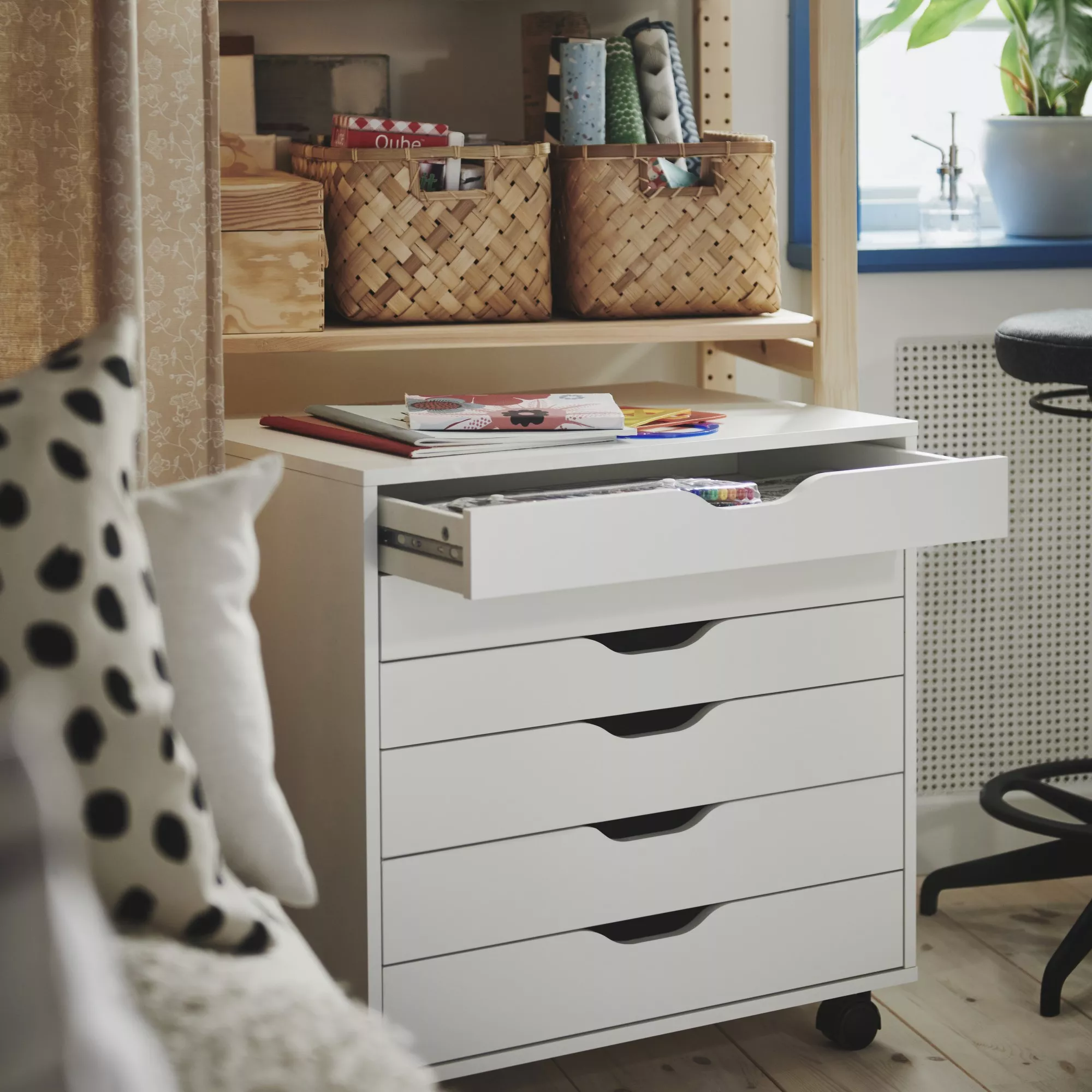 IKEA Puerto Rico - ALEX 6-drawer filing cabinet with wheels, white