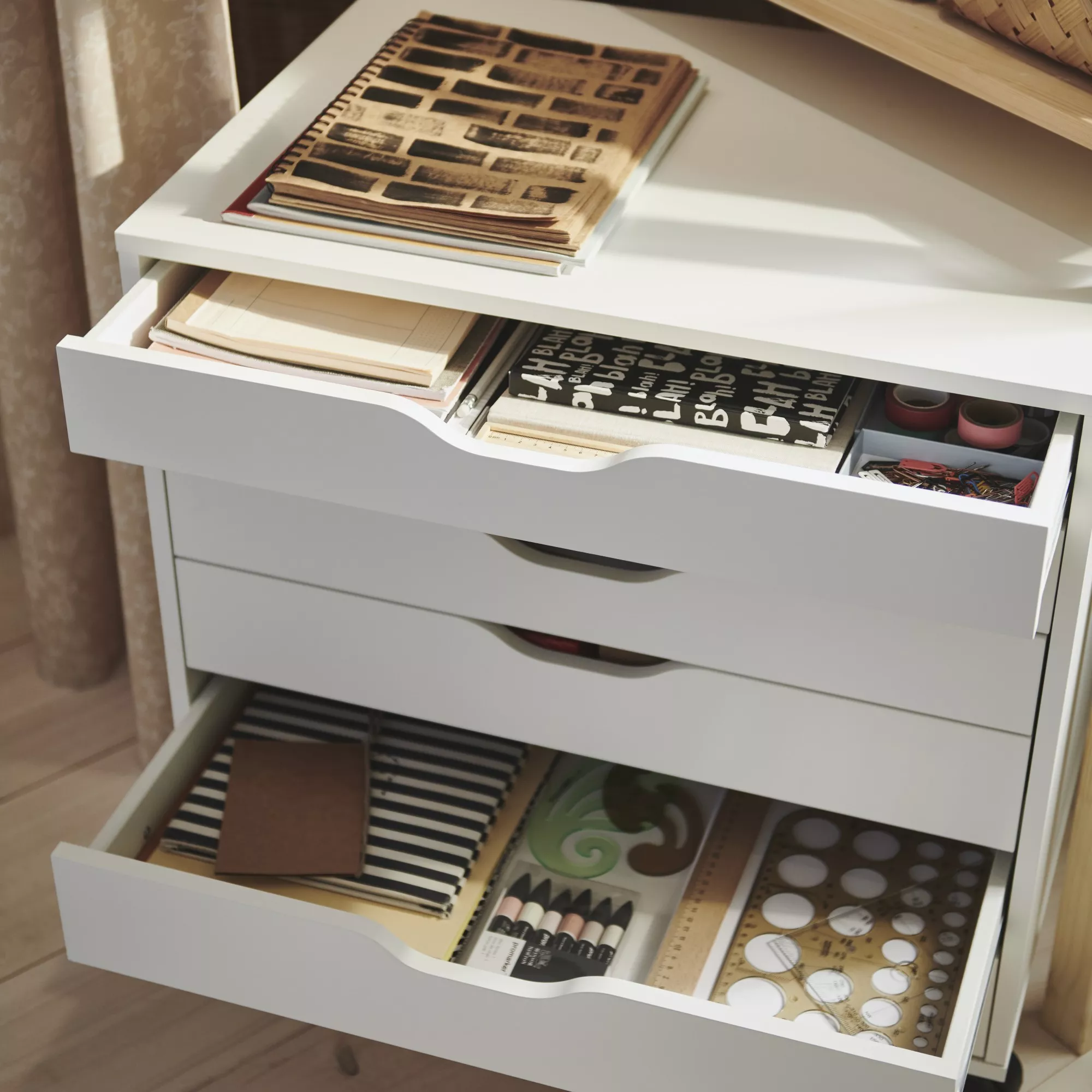 IKEA Puerto Rico - ALEX 6-drawer filing cabinet with wheels, white