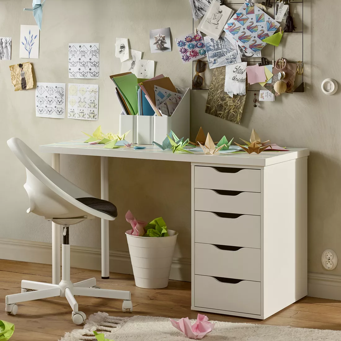 IKEA Puerto Rico - ALEX 5-drawer filing cabinet, white, 14 1/8x27