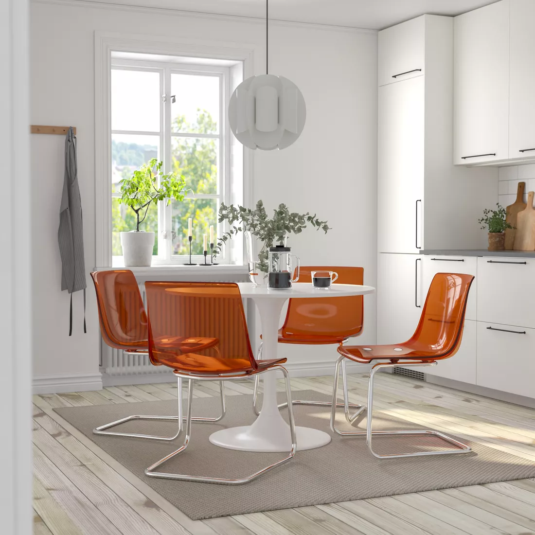 IKEA Puerto Rico - TOBIAS chair, brown/red/chrome plated