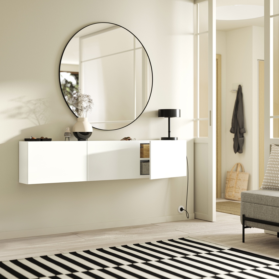 BESTÅ, wall-mounted cabinet combination. 2 of 3 open dialog