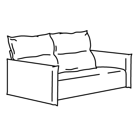 MANNARP, 2 seat sofa frame. 1 of 1 open dialog