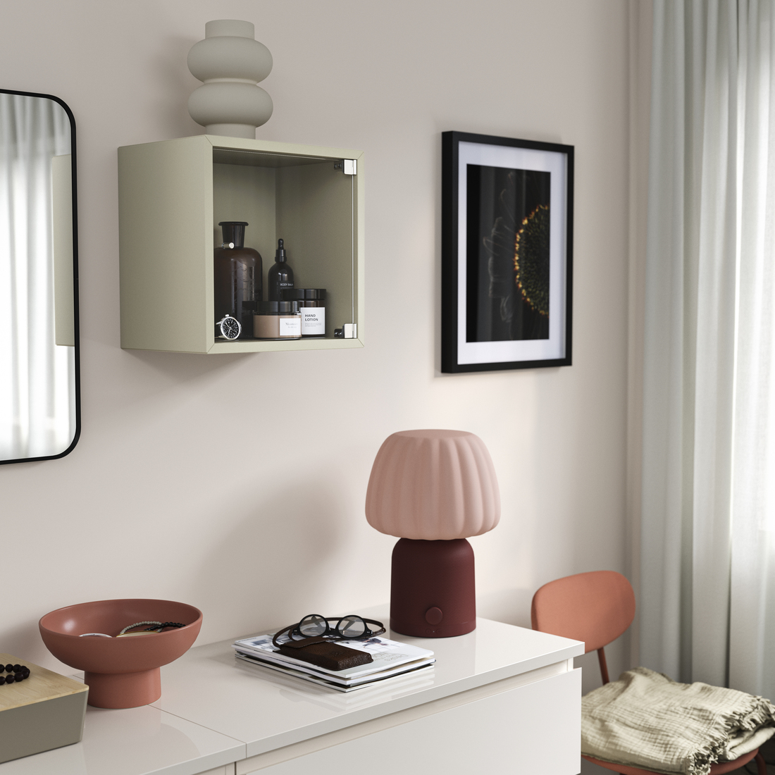 EKET, wall cabinet with glass door. 2 of 4 open dialog