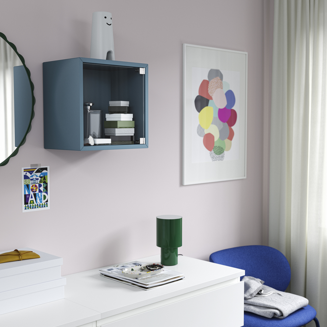 EKET, wall cabinet with glass door. 2 of 4 open dialog