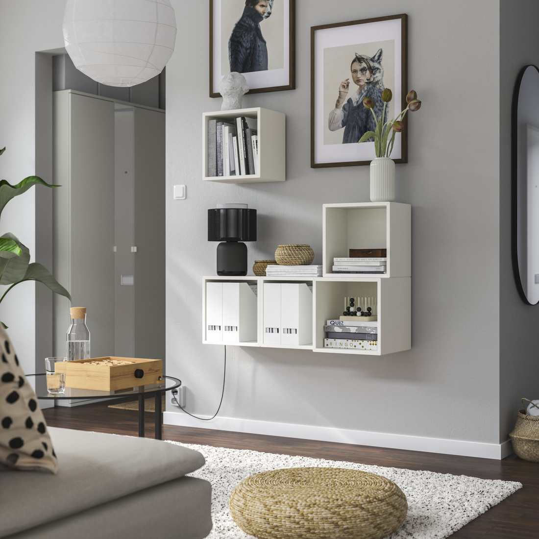 EKET, combinación estanterías de pared. 2 de 7 open dialog