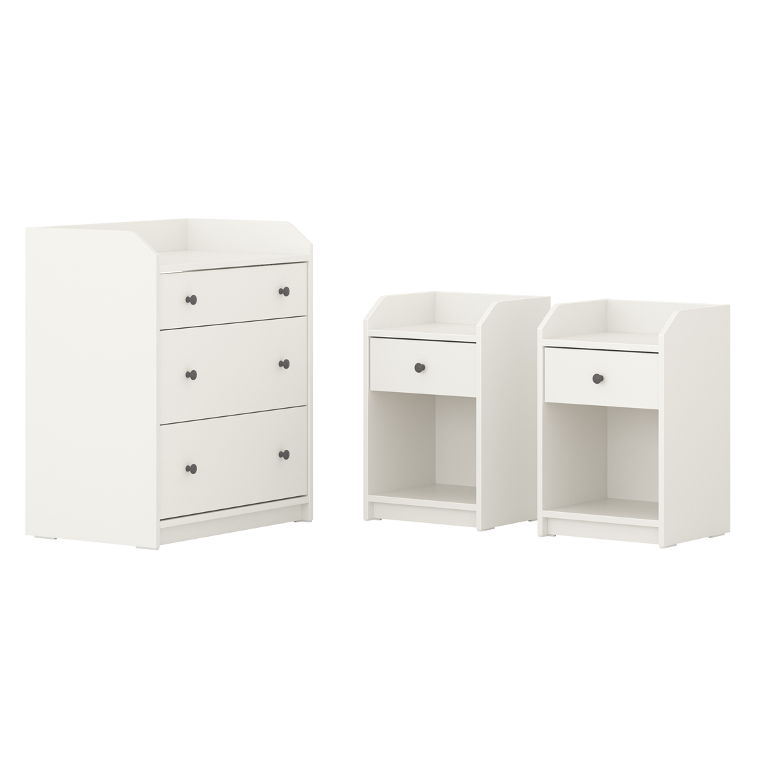 HAUGA, bedroom furniture, set of 3. 1 of 9 open dialog