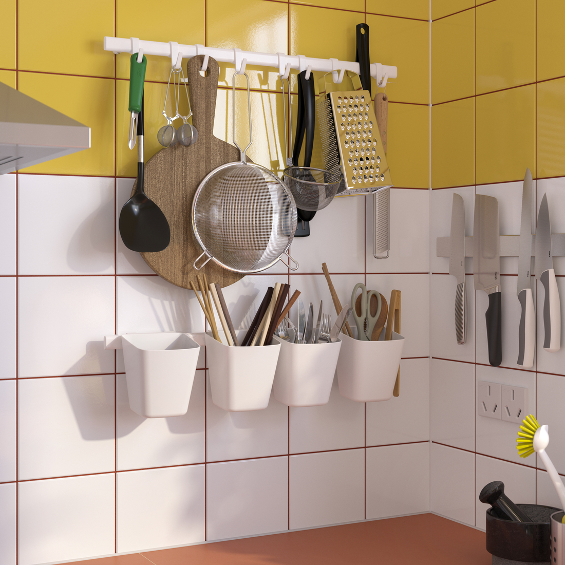 SUNNERSTA, rail with 4 hooks and 2 containers. 4 of 4 open dialog