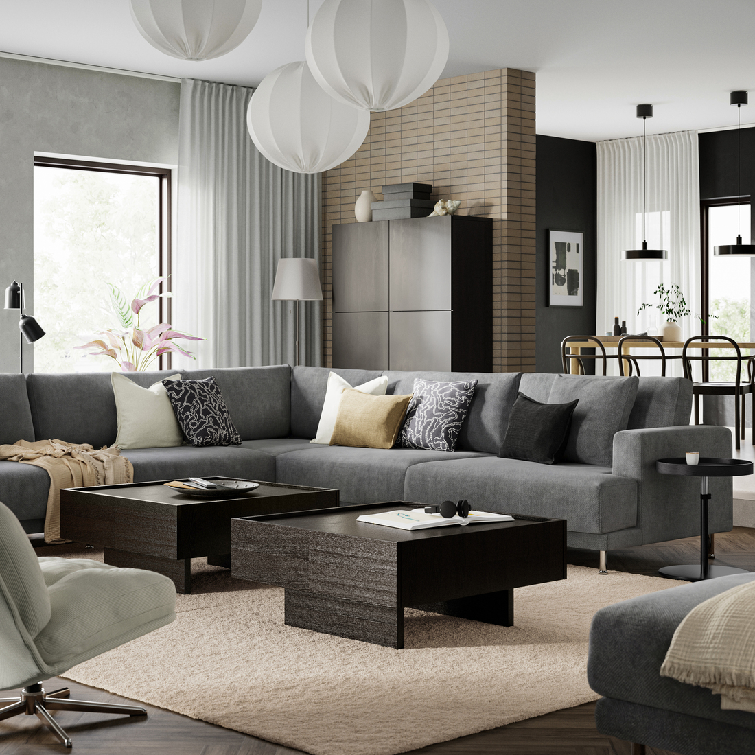 UPPÅKRA, sofá modular esquina, 6 plazas. 3 de 5 abrir diálogo