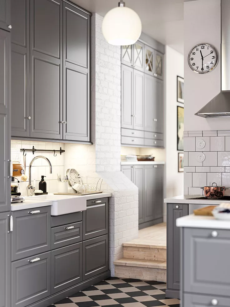 IKEA Puerto Rico A traditional kitchen built to fit a challenging space