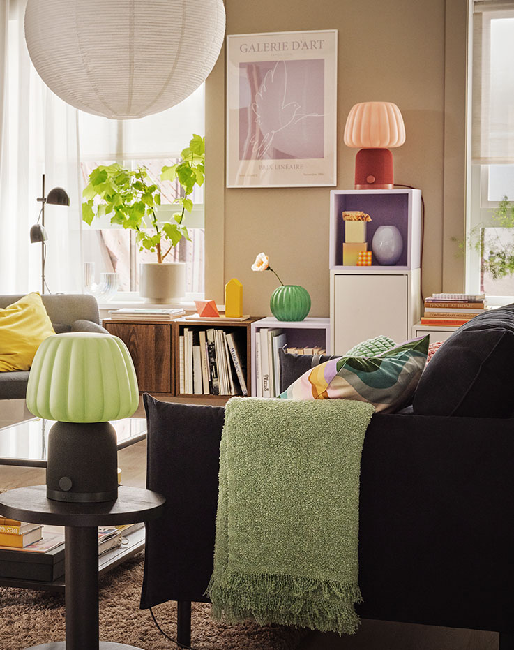 A cozy and warm corner of the living room for relaxing or watching TV.