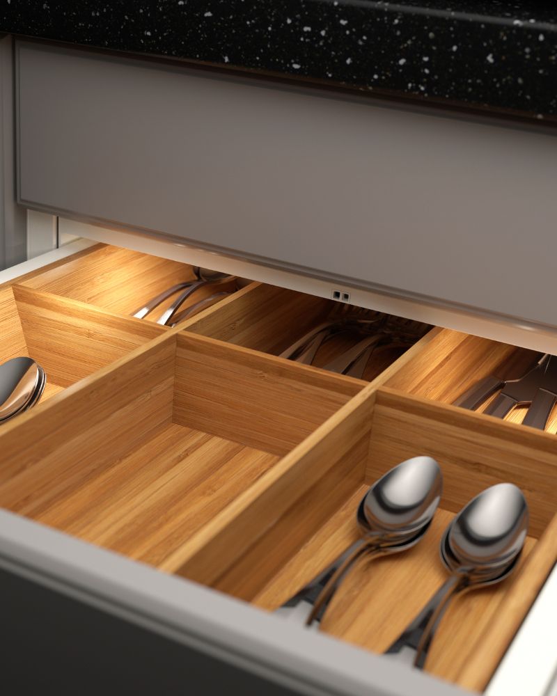 Light to help you find your stuff Finding things in a cabinet or wardrobe is quicker when there’s a light inside them. 