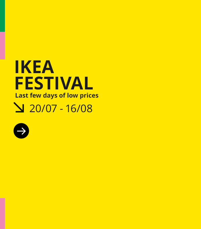 IKEA Festival promotion featuring low prices and campaign dates.